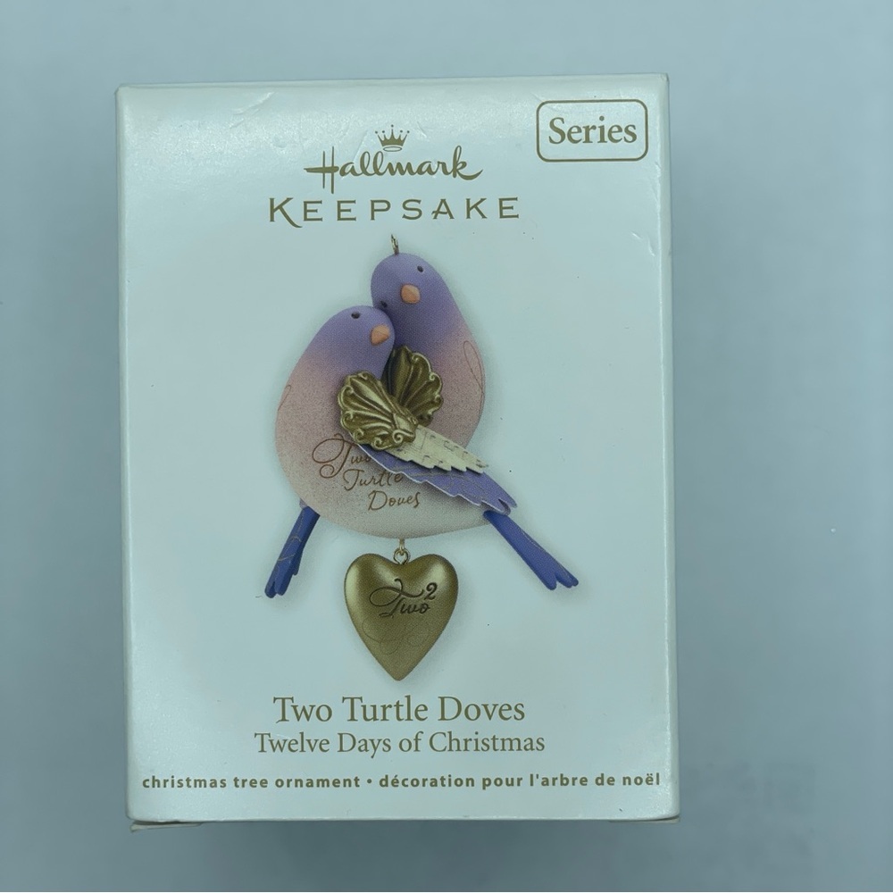 Hallmark Keepsake Two Turtle Doves 12 Days Of Christmas Ornament 2nd in series